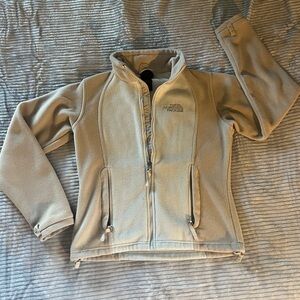 The North Face tan zip-up jacket